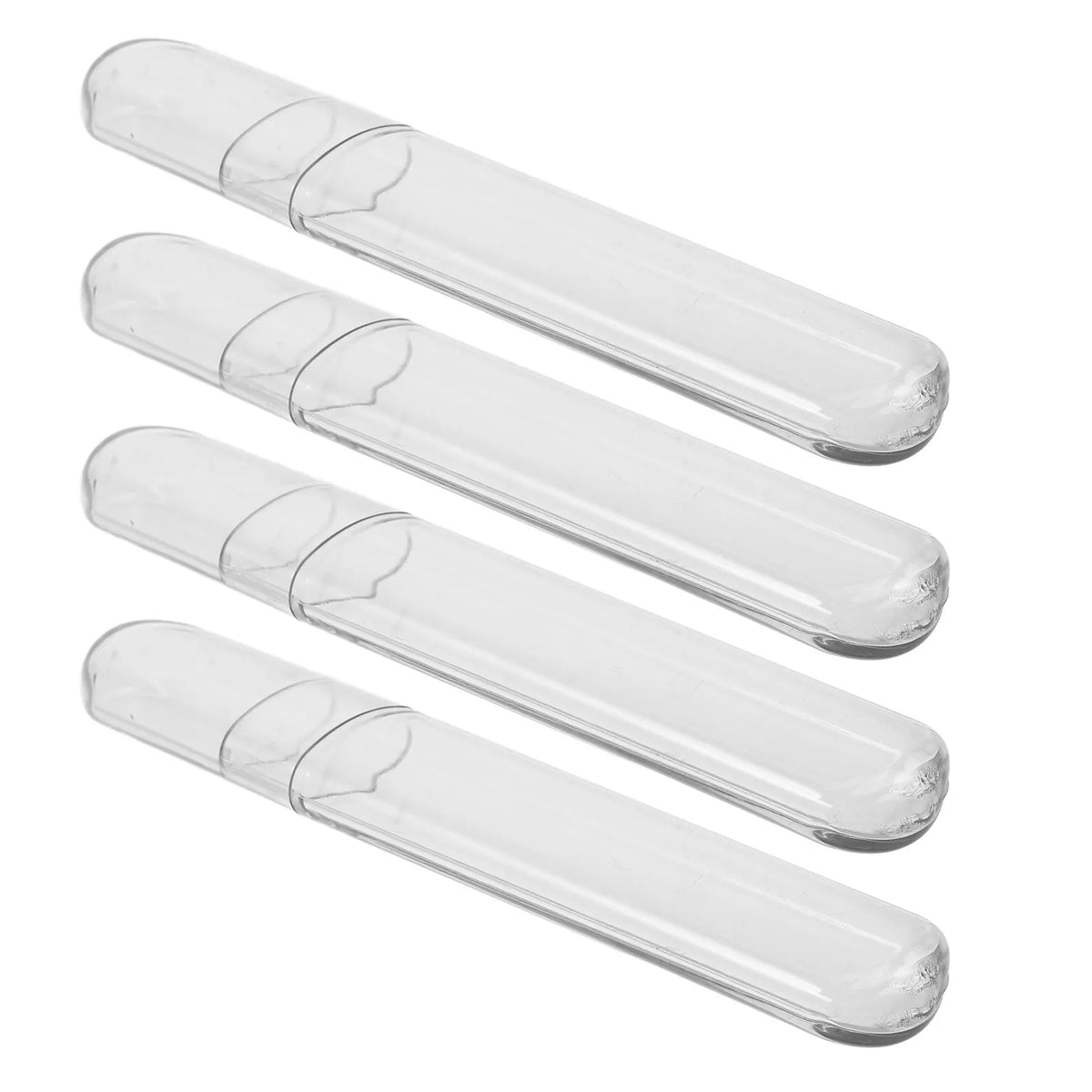 4-Pack Clear Frosted Lash Tweezer Storage Tubes | Travel Case Tweezer Storage Case QXL