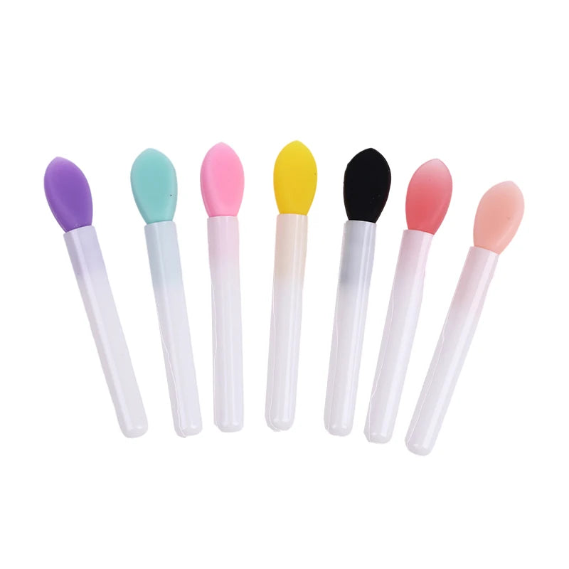10-Pack Mini Silicone Lip Brush Set | Portable Applicators Lip Applicator Brush QXL