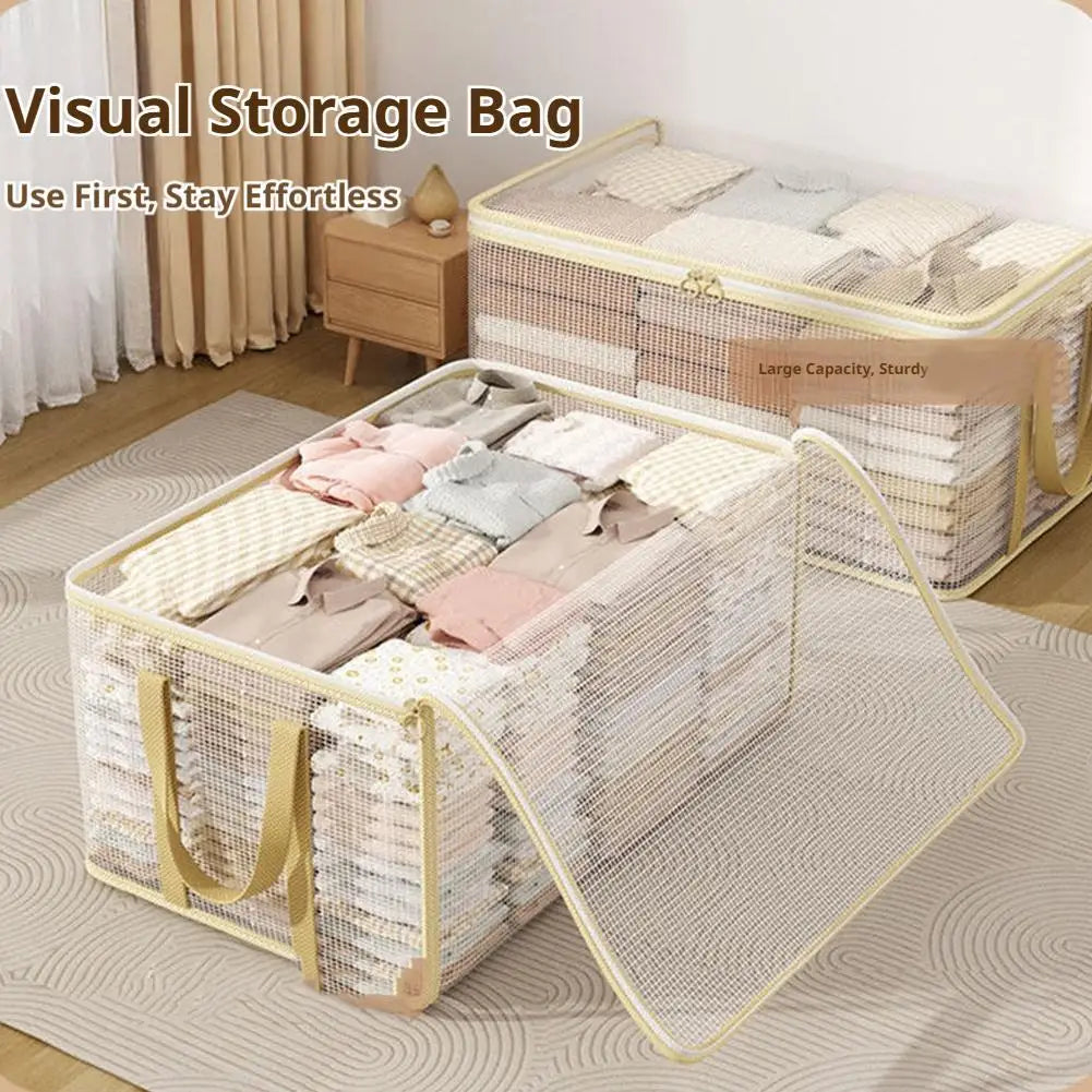 Transparent PVC Foldable Quilt & Clothes Storage Bag Clothes Storage Bag QXL