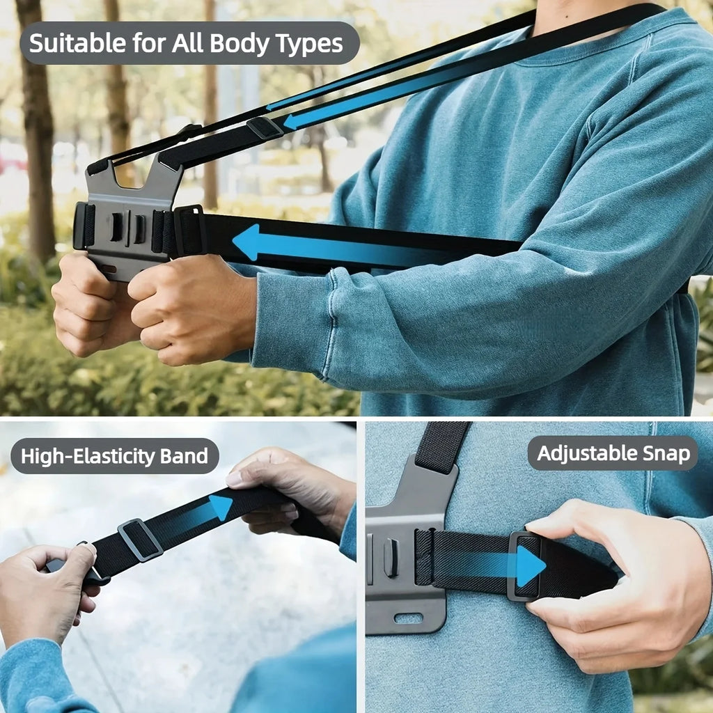 7-in-1 Adjustable Chest Mount for Phone & Action Camera Chest Camera Mount QXL