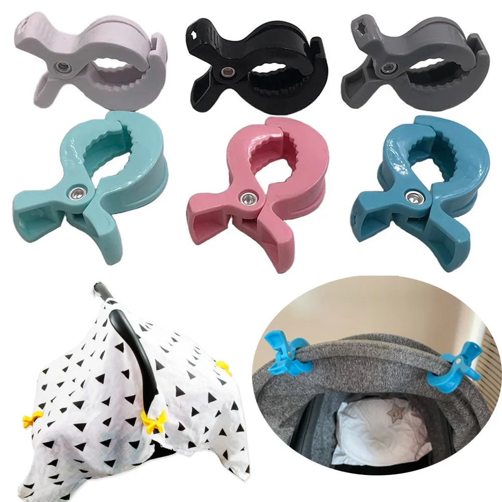 2-Pack Baby Stroller Hooks | Alligator Clip Pram Peg Hanger Stroller Hook Clips QXL