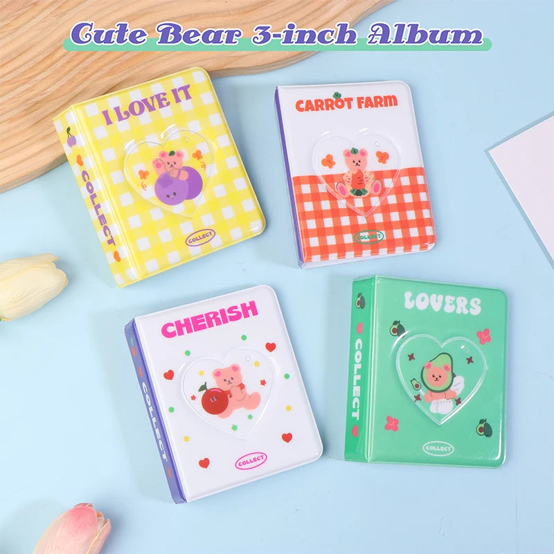 Cute Animal 3-Inch Kpop Card Binder Mini Photo Album – 36 Cards Mini Card Binder Album QXL