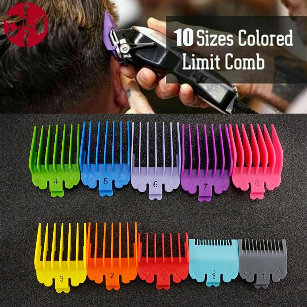 10-Pack Hair Clipper Guide Combs | Barber Limit Comb Set Clipper Guide Combs QXL