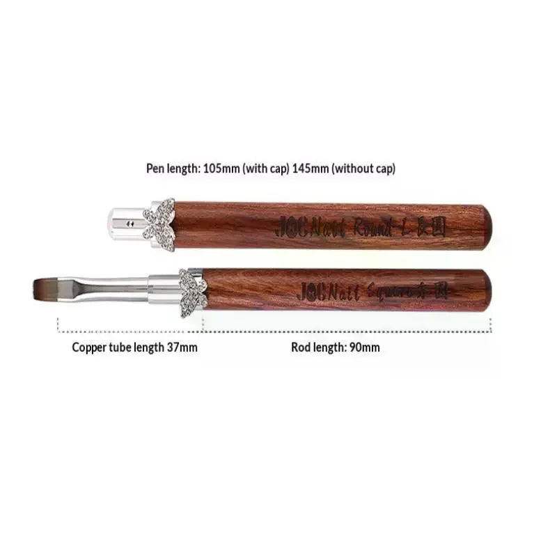 Nail Art Brush Sandalwood Handle UV Gel | Zircon Butterfly Nail Art Brush QXL