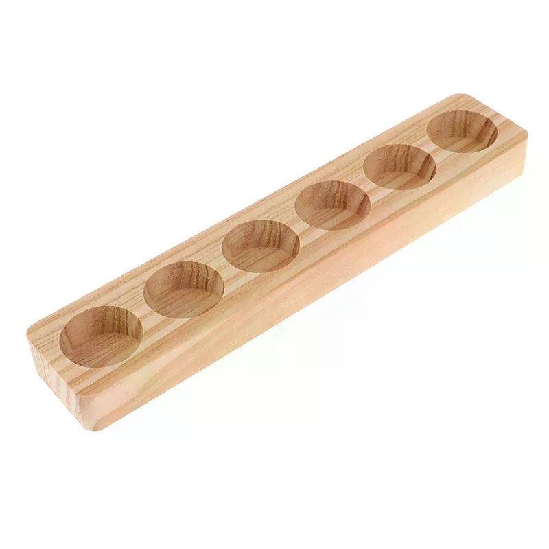 6-Hole Wooden Essential Oil Holder & Display Rack | YOVIP Essential Oil Rack QXL