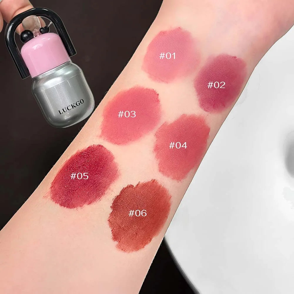 Velvet Mist Silky Lip Mud | Matte Shimmer Lip Gloss 6 Shades Lip Mud Gloss QXL