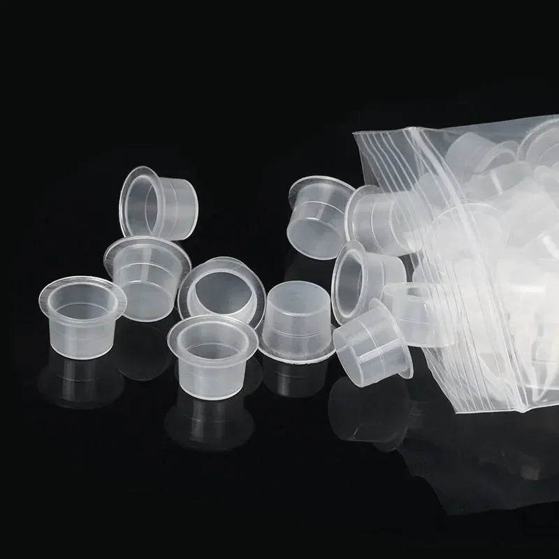 100-Pack Disposable Tattoo Ink Cups S/M/L | Pigment Holders Tattoo Ink Cups QXL