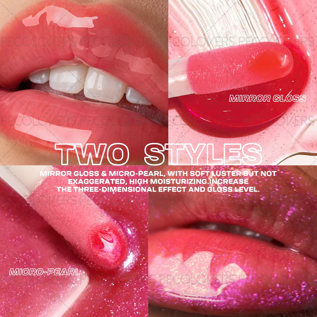 PECOLOVERS Tinted Lip Oil Gloss | Long-Lasting Moisture Tinted Lip Oil Gloss QXL