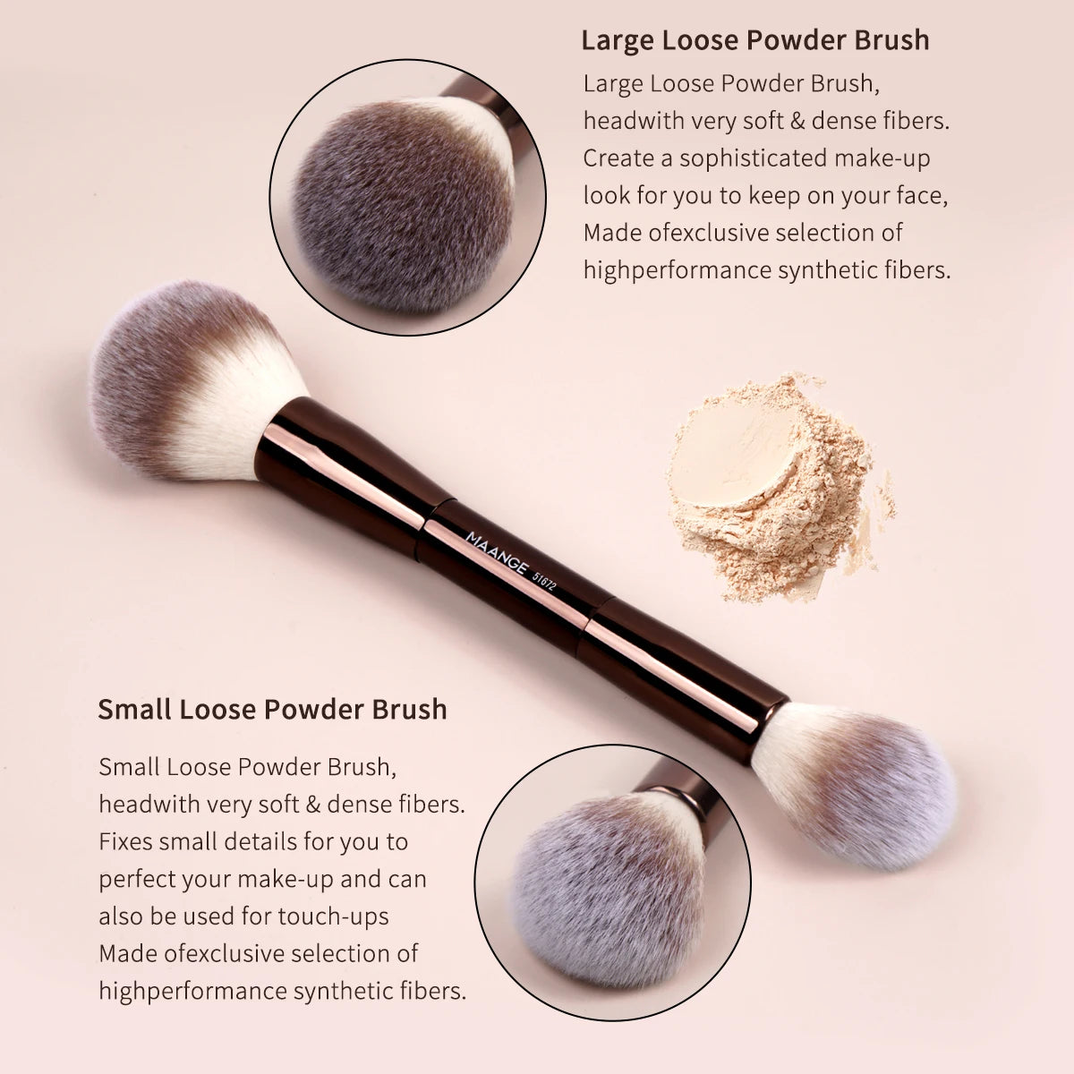 MAANGE 9-Pc Makeup Brush Set | Foundation, Contour & Eye Makeup Brush Set QXL