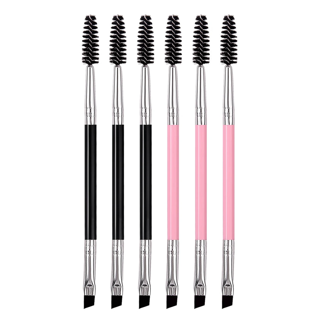 KOSSHOW 6-Pc Double-End Eyebrow & Lash Brush Set Eyebrow Brush Set QXL MULTI Nylon