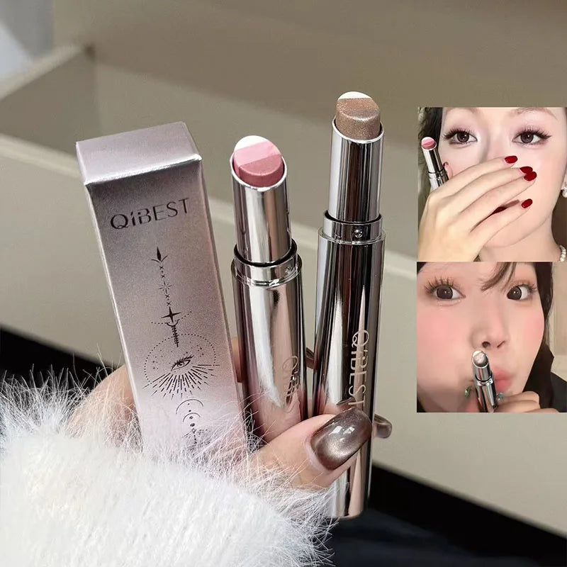 QIBEST Pearlescent Eyeshadow Stick | Shimmer & Matte Pencil Eyeshadow Pencil QXL