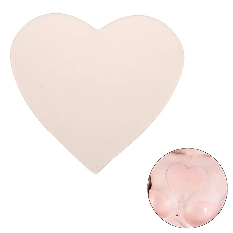 Silicone Chest Wrinkle Pad | Reusable Heart-Shaped Overnight Silicone Wrinkle Pad QXL