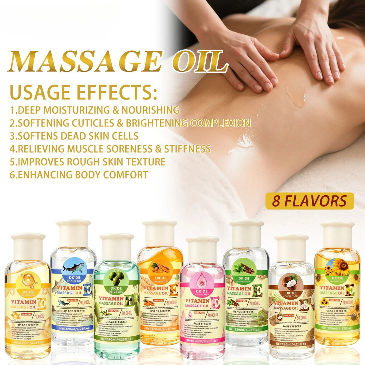 Vitamin Body Massage Oil & Moisturizing Lotion – All Skin Types Body Massage Oil QXL