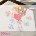 50-Pc 3D Resin Lily Flower Nail Charms | Ice Transparent DIY Nail Art Charms QXL Default Title