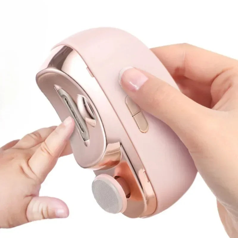 Electric Nail Clipper & Trimmer with LED Light | Baby & Adult Electric Nail Trimmer QXL