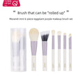MSQ 6-Piece Morandi Mini Travel Makeup Brush Set Travel Makeup Brush Set QXL 6 eggplant purple