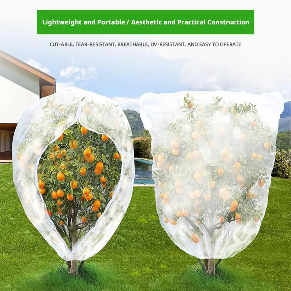 Plant Insect Netting Cover | Zip Drawstring HDPE Mesh Guard Plant Insect Netting QXL