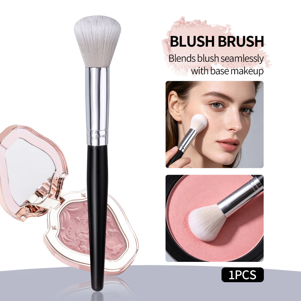 KOSSHOW Fluffy Blush Brush – Soft Synthetic Cheek Blender Makeup Blush Brush QXL black
