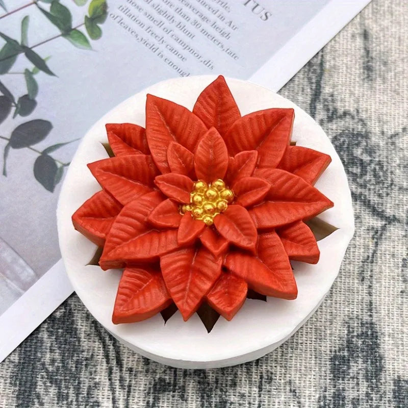Poinsettia Christmas Fondant Mold | Sugar Craft & Resin Tool Fondant Cake Mold QXL
