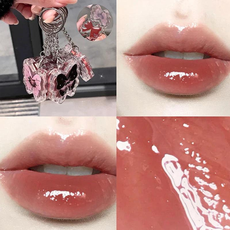 Cappuvini Butterfly Solid Lip Gloss | Mirror Finish & Hydrating Solid Lip Gloss QXL NUDE