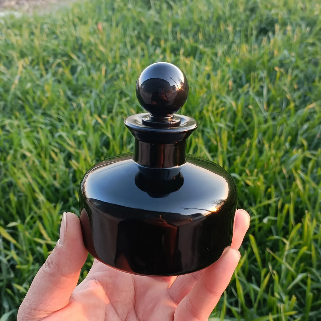 150ml Refillable Sealed Glass Jar | Perfume & Aromatherapy Bottle Refillable Glass Jar QXL black