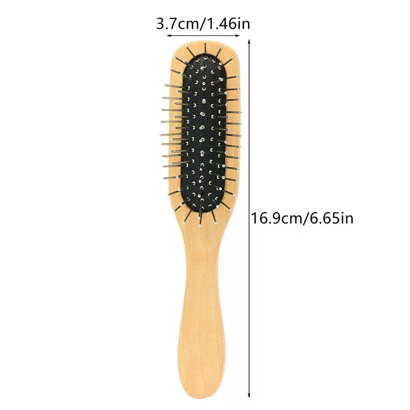 Natural Wood Air Cushion Hair Comb | Scalp Detangler Brush Air Cushion Hair Comb QXL