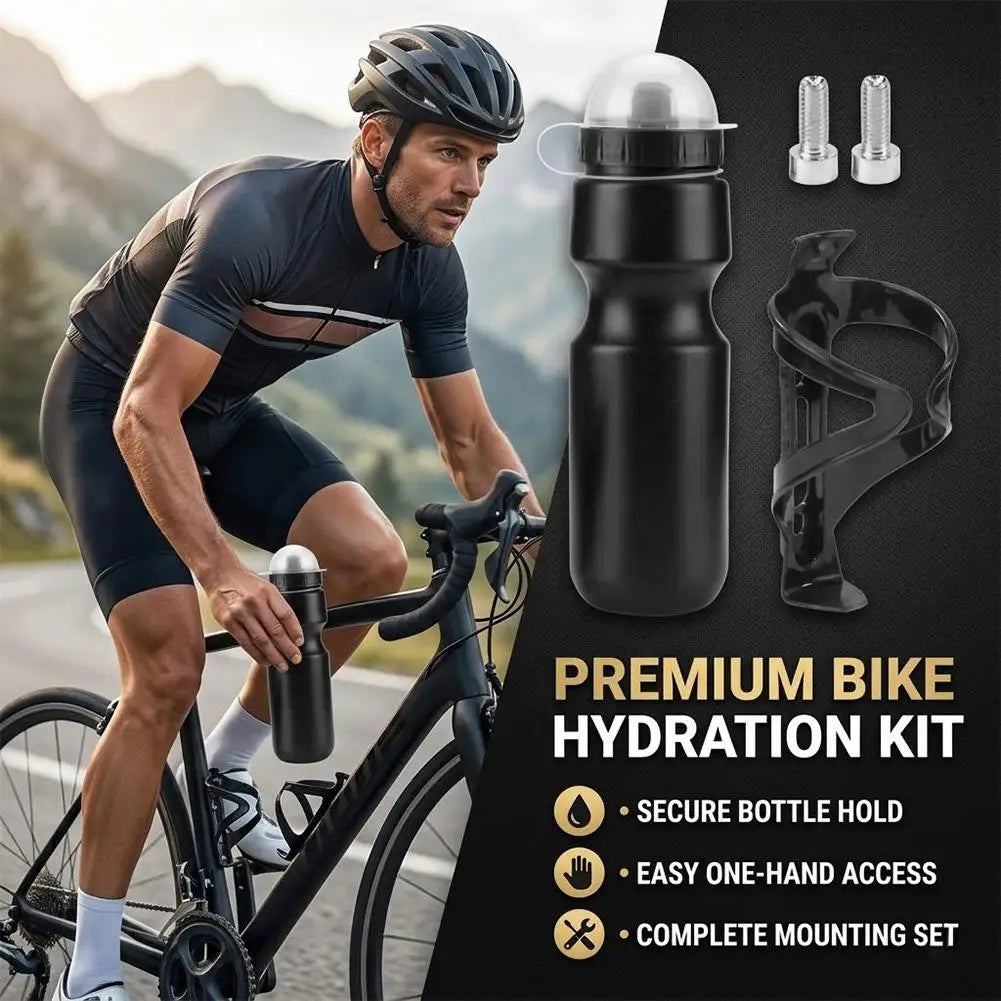 Bicycle Water Bottle 650ml | Dust Cover & Push-Pull Nozzle Cycling Water Bottle QXL