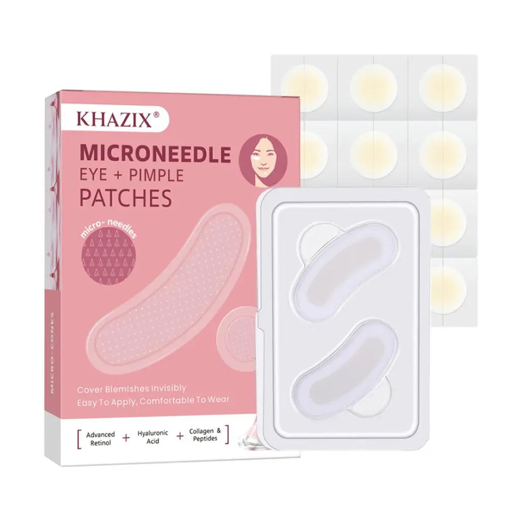 Microneedle Eye Mask & Acne Patch Combo | Hydrating Set Eye Mask & Acne Patch QXL 1set