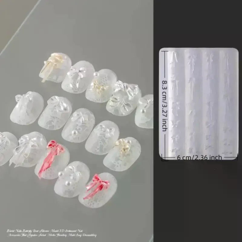 3D Bowknot Silicone Nail Art Mold | DIY Ribbon Nail Charms Nail Art Mold QXL