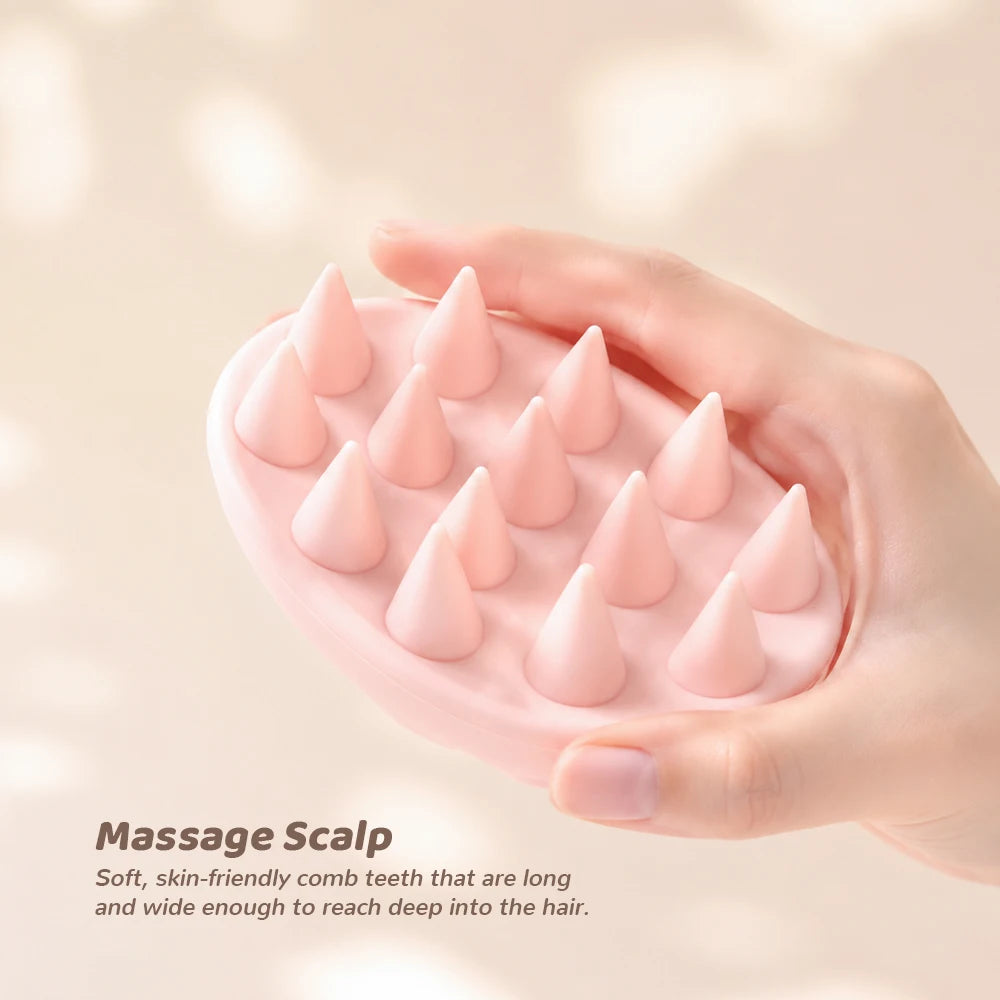 Soft Silicone Scalp Massage Bath Brush | Dual-Sided Scalp Massage Brush QXL