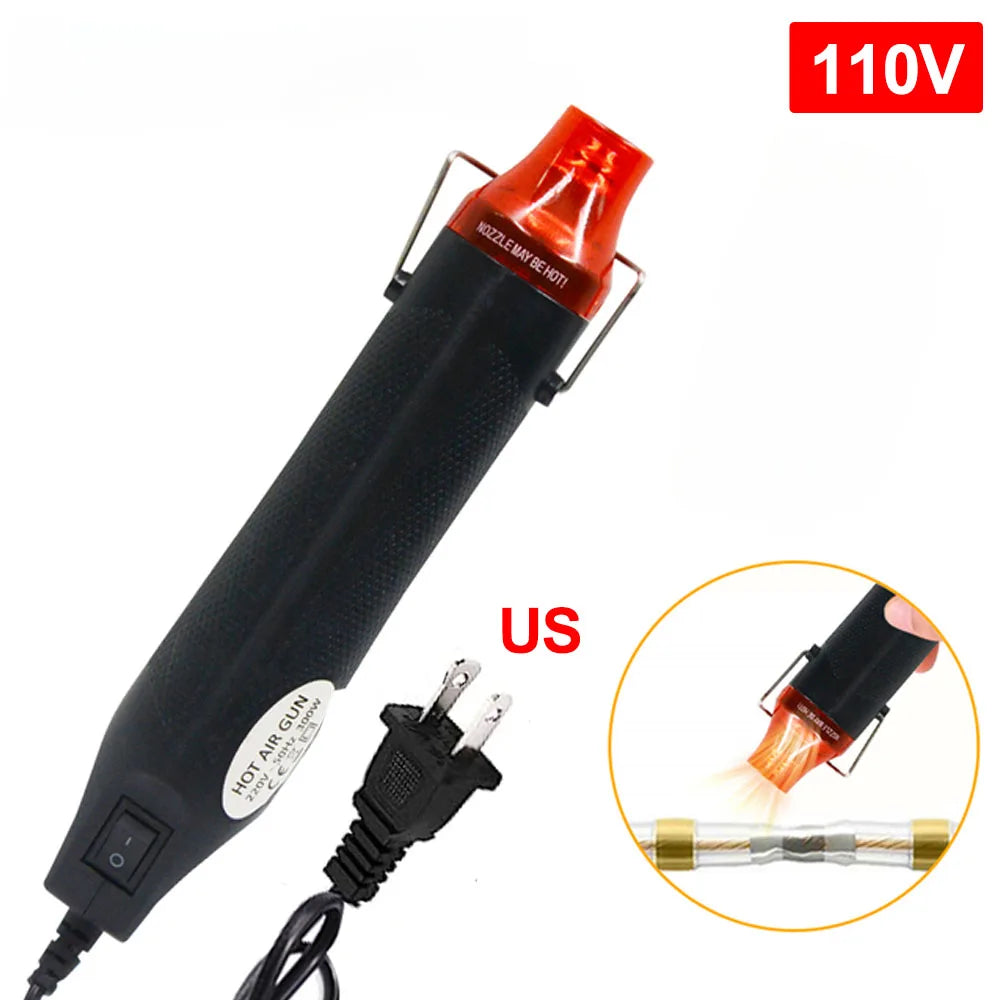 Mini Hot Air Gun 220V/110V with Stand | DIY Heat Blower Tool Mini Heat Gun QXL US-Plug 110V