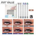 Art Value 6-Pc Pearlescent Glitter Eyeshadow Stick Set Eyeshadow Stick Set QXL Set B