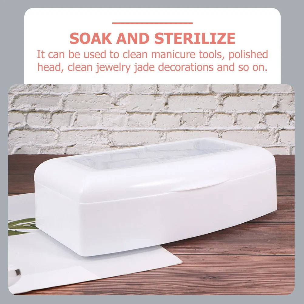 2-Pack Nail Tool Sterilization Tray with Sealed Lid | Salon Nail Tool Sterilization Tray QXL