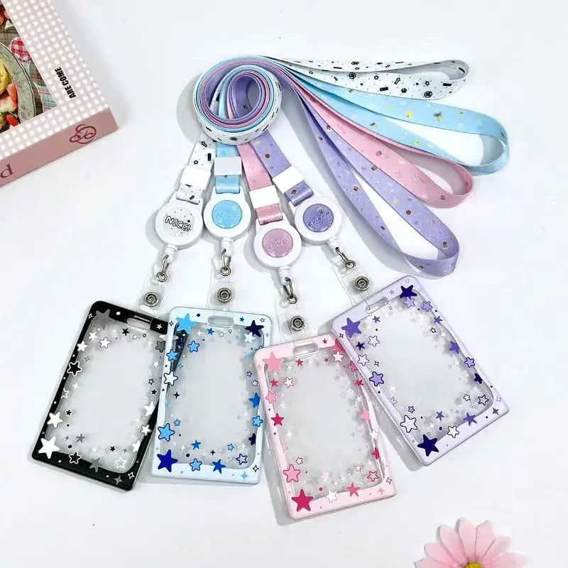 Star Sliding Transparent Card Holder | ID & Kpop Photocard Case Card Holder Case QXL