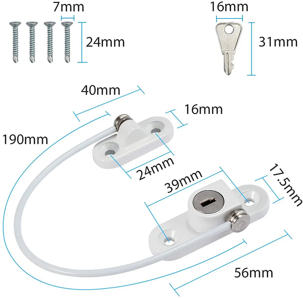 vvocci 4/8-Pack Stainless Steel Window Locks | Child Safety Child Safety Lock QXL