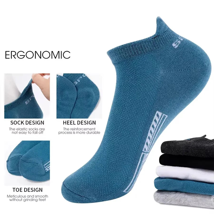 10-Pack Breathable Low Cut Sports Socks | Running & Gym Athletic Socks QXL