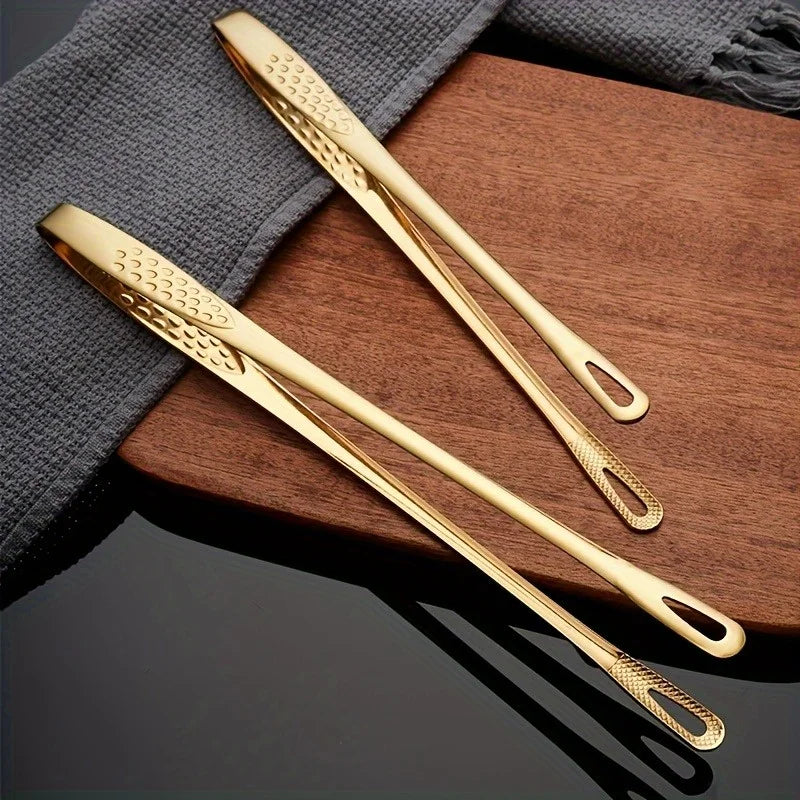 Stainless Steel BBQ Meat Tongs | Anti-Scald Grill Clip BBQ Grill Tongs QXL