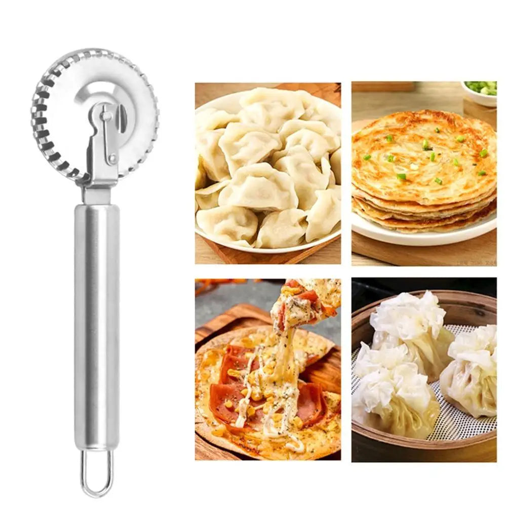 Stainless Steel Pastry Crimper Wheel | Ravioli & Dumpling Cutter Pastry Crimper Wheel QXL