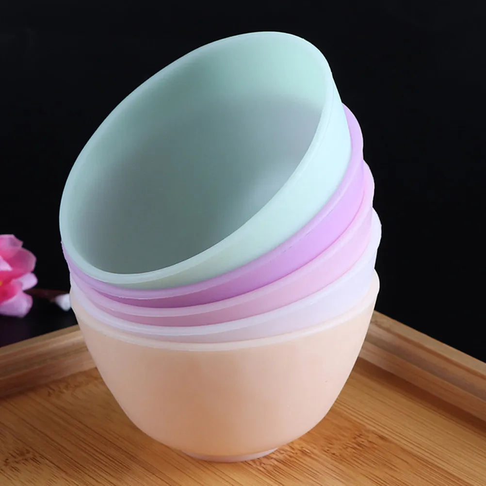 5-Pack Silicone Facial Mask Mixing Bowls | DIY Spa & Salon Mask Mixing Bowl Set QXL