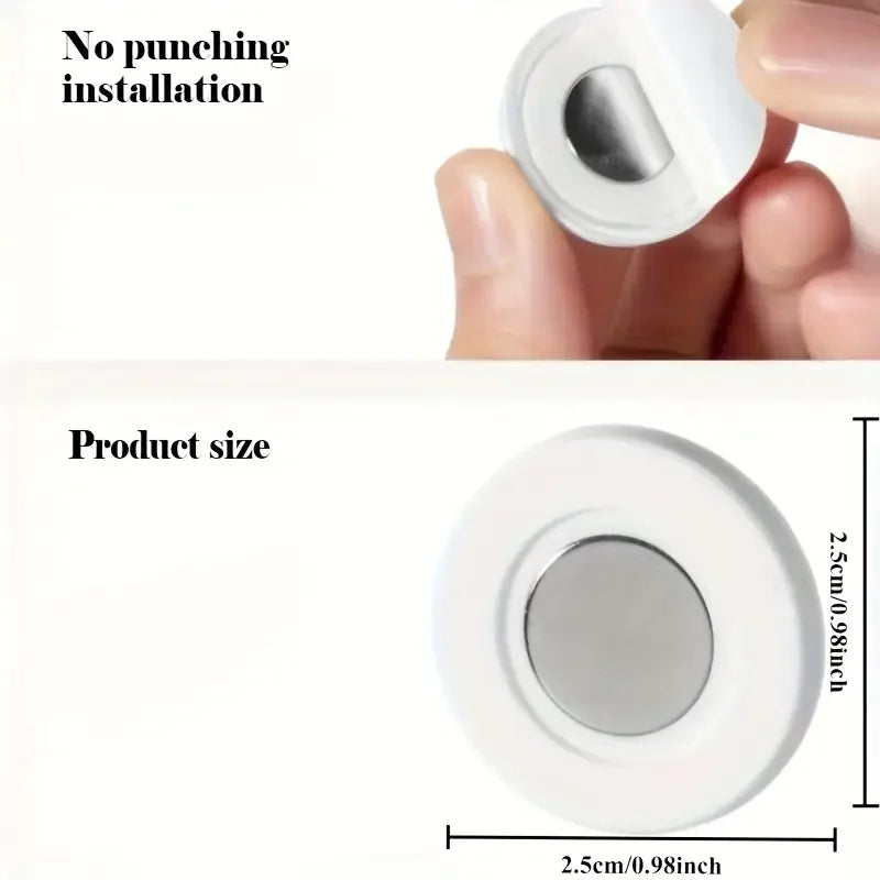 3-Pack No-Drill Magnetic Remote Holder | Wall Mount, White Remote Control Holder QXL