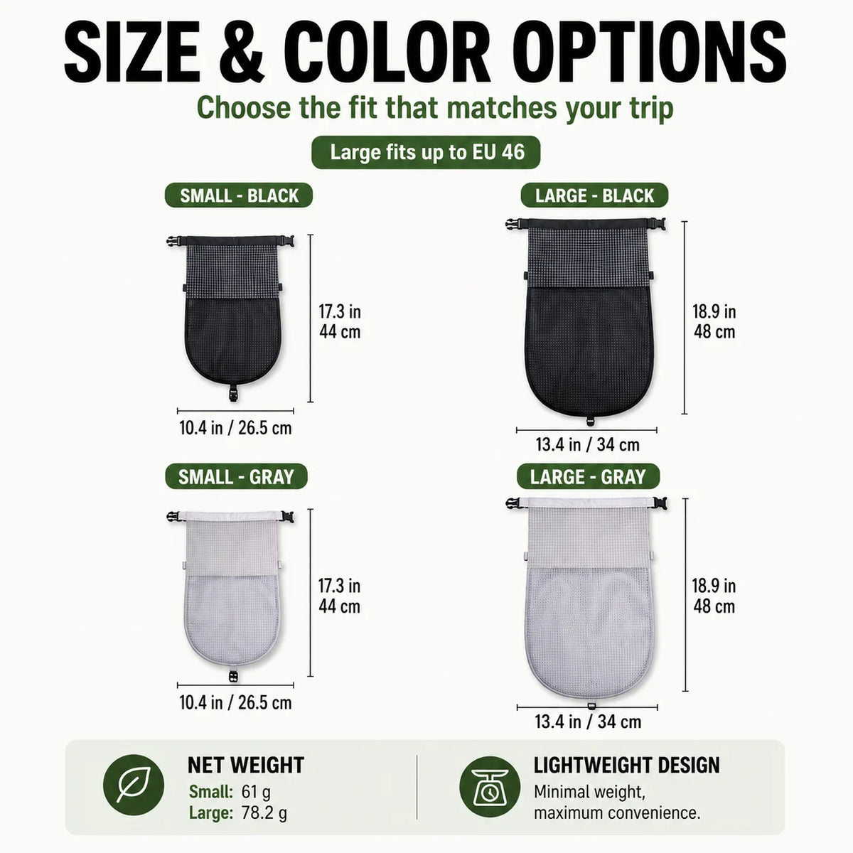 Hiking Backpack External Shoe Bag | Waterproof Mesh Pouch Backpack Shoe Pouch QXL