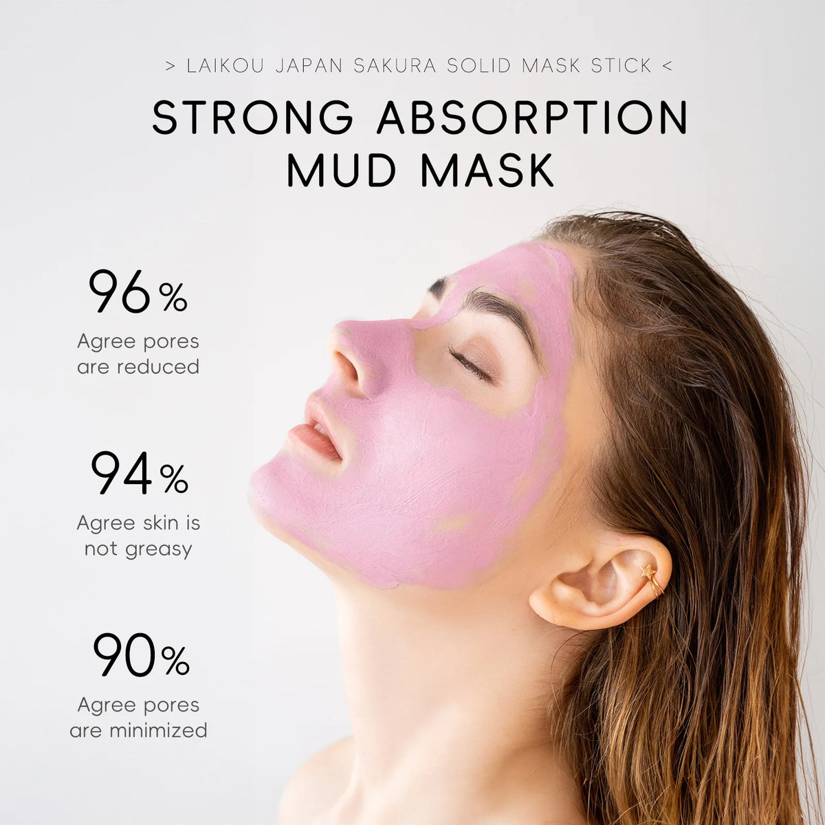 LAIKOU Sakura Mud Face Mask Stick | Pore Cleansing & Oil Control Mud Face Mask QXL
