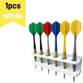 6-Slot Wall Dart Holder | Plastic Dart Storage Rack 1 or 3 Pack Dart Wall Holder QXL 1pcs white