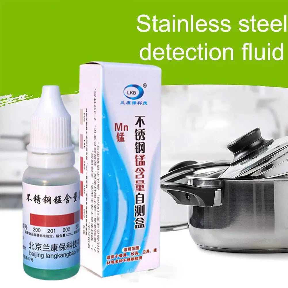 304 Stainless Steel Test Solution – Grade ID Reagent 12ml Metal Testing Reagent QXL
