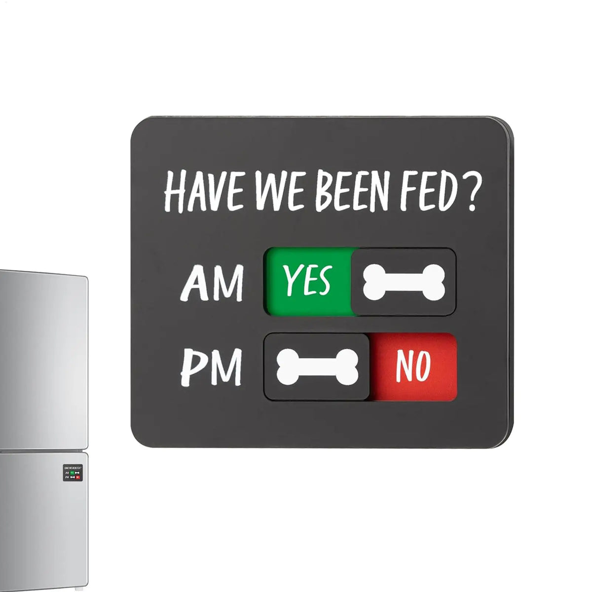 Magnetic Acrylic Dog & Cat Fed Sign | 2-Meal Feeding Tracker Pet Feeding Tracker QXL