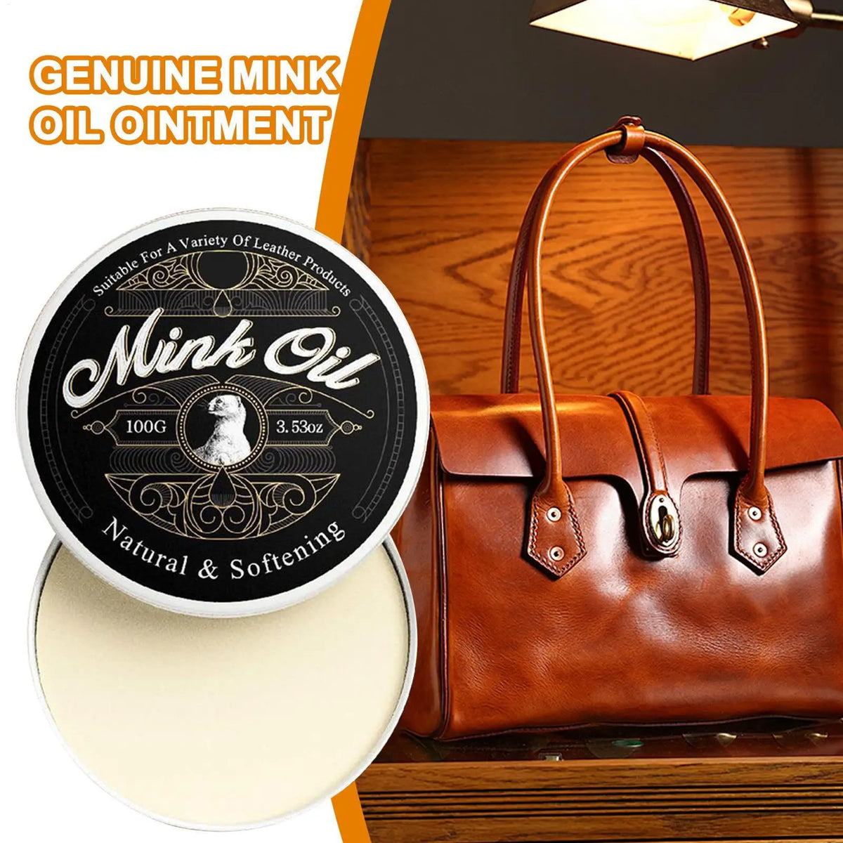 100g Mink Oil Leather Conditioner for Boots, Shoes & Clothing Leather Conditioner QXL