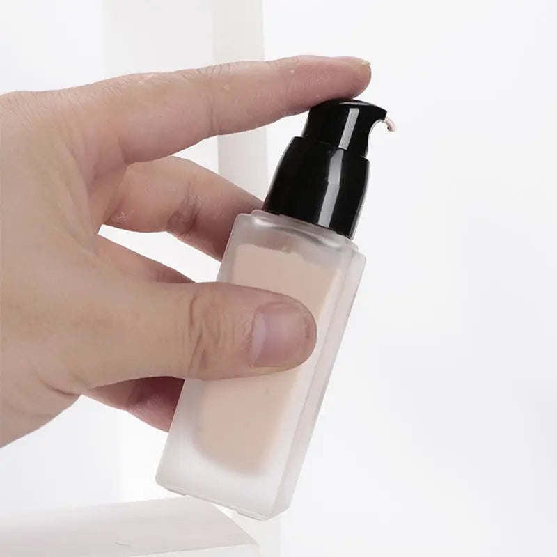 Glass Pump Bottle | Refillable Foundation Container 15–30ml Refillable Pump Bottle QXL