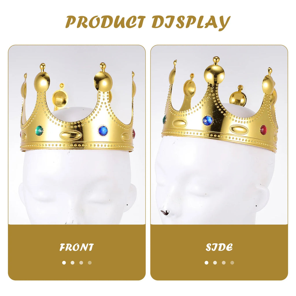 4-Pack Plastic Prince Crowns – Birthday Party & Cosplay Costume Costume Crown Set QXL