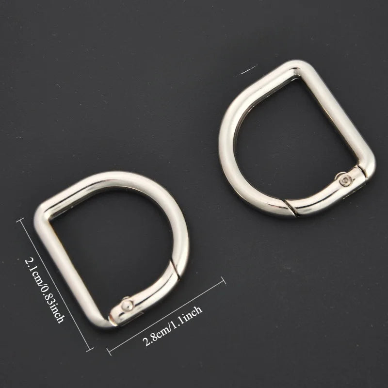 Spring-Loaded D-Ring Clasp for Handbags | Metal Alloy Hook Bag Hardware Clasp QXL