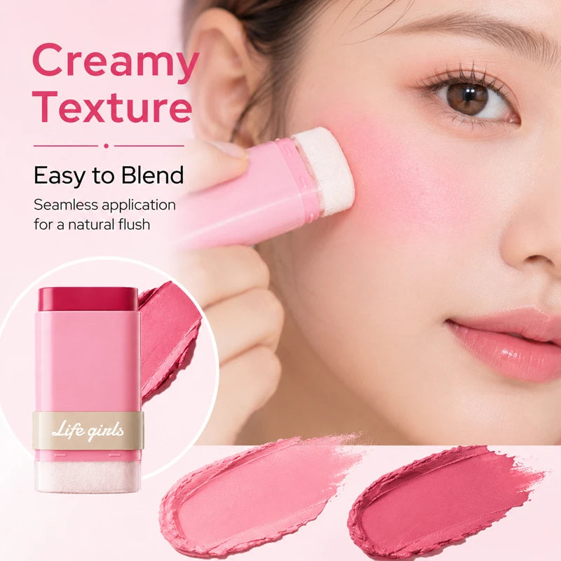 3-in-1 Cream Blush Stick | Cheeks Lips Eyes – Dewy Glow Cream Blush Stick QXL